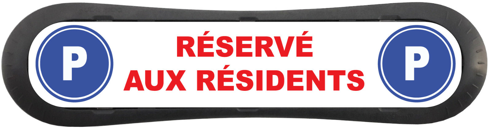 Panneau parking réservé aux résidents pour entrée de copropriété