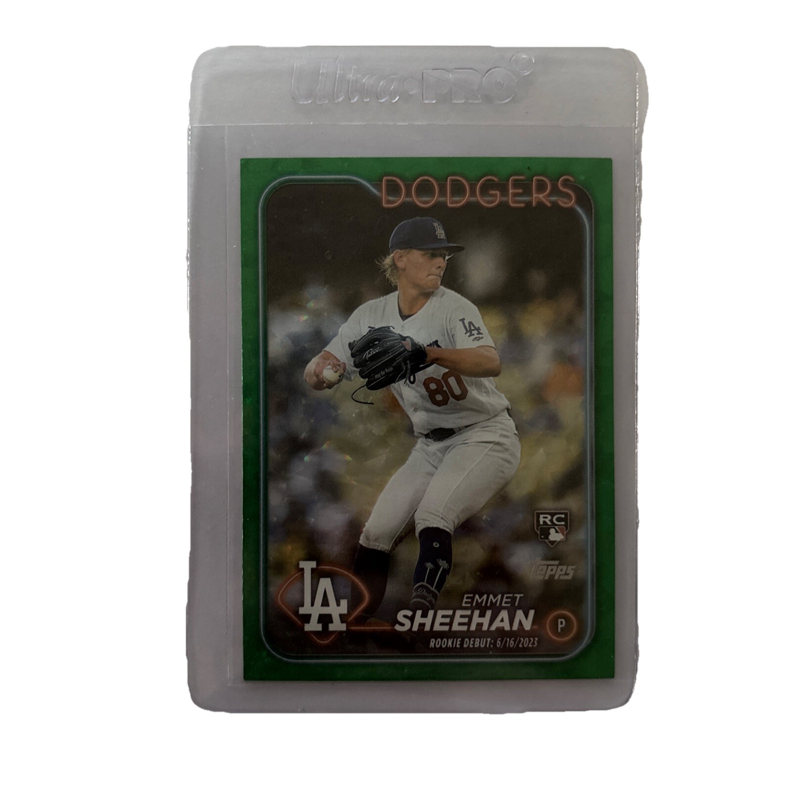 2024 Topps Series 1 - Green Crackle Foil #283 Emmet Sheehan /499 (RC)