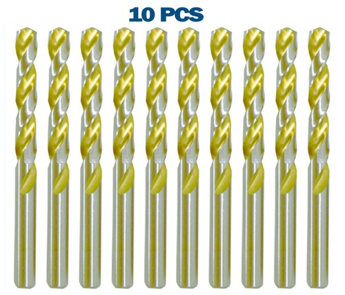 Broca HSS 1/16"-1/2" Jobber Titanio Nitrurado Taladro Giratorio Acero Metal Hierro - Imagen 32 de 38