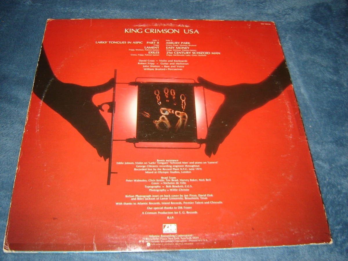 King Crimson - USA LP 1975 Atlantic original prog rock | eBay