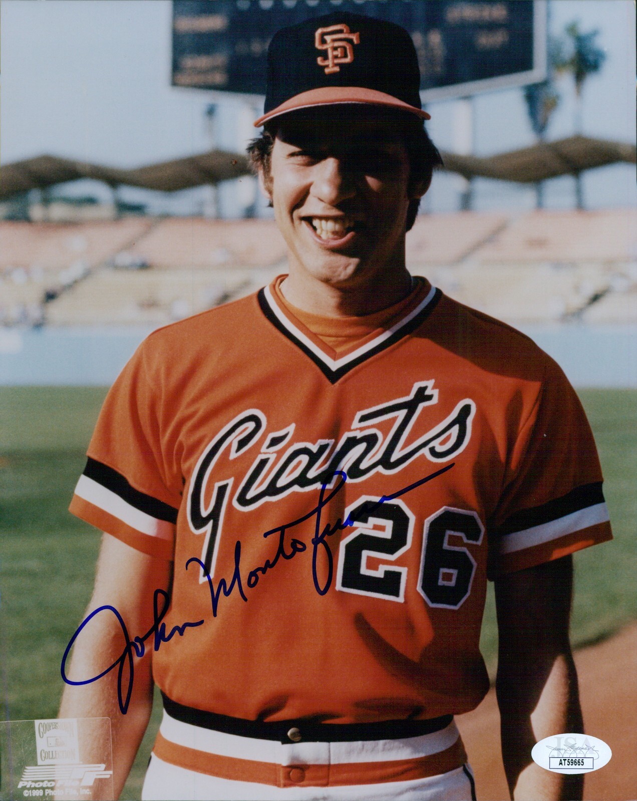 John Montefusco Autographed Signed San Francisco Giants 8x10 Glossy Photo JSA Authenticated 