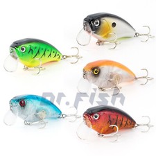 5Pcs Shallow Diving Square Bill Crankbaits Fishing Lures Hardbaits for Bass