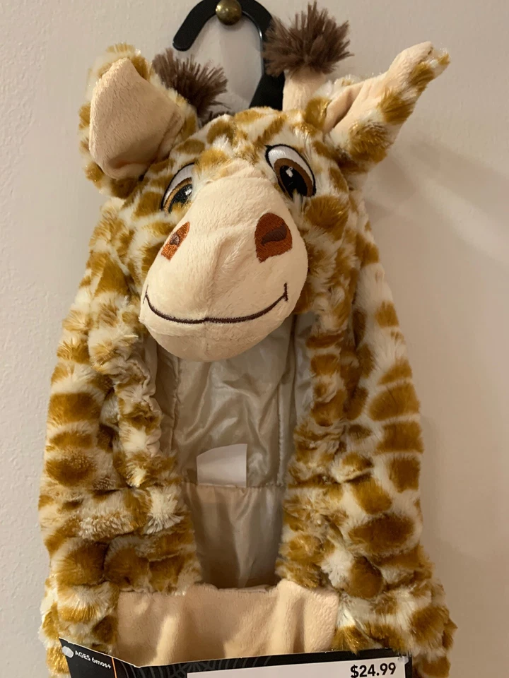 NIP Halloween Costume Giraffe Vest Toddler Sz 12-18M Hooded Tail Face New One Pi - Image 3 of 4