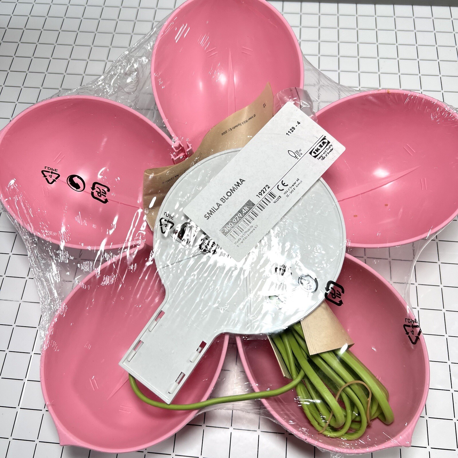 IKEA Smila Blomma Pink Flower Wall Light Lamp Child Bedroom Decor New