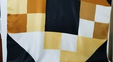 Vera Neumann Scarf Scarves by Vera Silk Geometric Square Black Gold Tan Ladybug