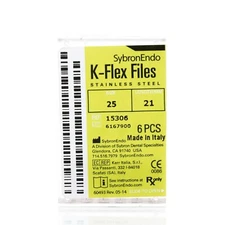 KERR 15306 K-Flex Files #25 stainless steel file, 21 mm, box of 6 files