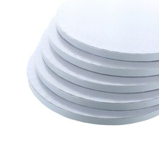 Tamburo per torte bianco leggero 10' (254 mm) - 12 mm - rotondo