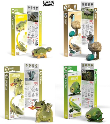   Eugy 3D Model Craft Kit   Fantasy & Nature Set (4 Models) | Red Dot Winner