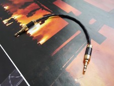 Cable estéreo auxiliar de audio macho de fibra de carbono de 3,5 mm a 3,5 mm cable de cobre puro de Japón