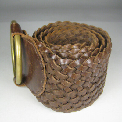 J M Davidson Belt Women Size S 32 In Brown Leather Wide  display picture 2