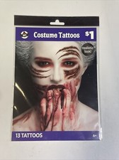 Halloween Costume Scars Stitches Temporary Tattoos With Realistic Effect 13pc 6 