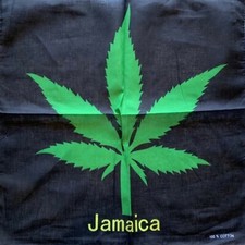 2pc Rasta Bob Marley Weed Jamaica Marijuana Bandana Head wrap durag Leaf Scarf