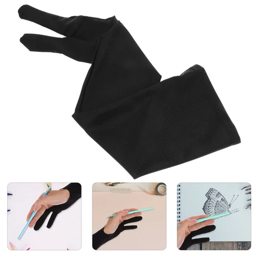  Lackierhandschuhe Tablet Fingerlose Zwei-Finger-Künstlerhandschuh