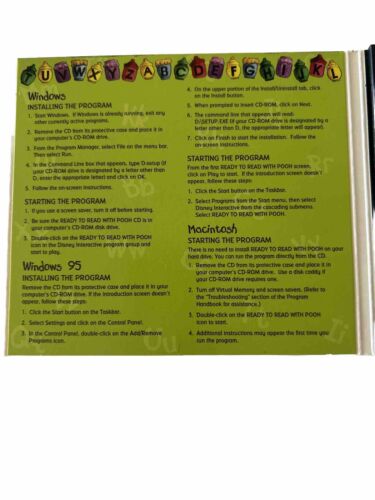 VTG DISNEY'S READY TO READ WITH POOH AGES 3-6 CD-ROM Windows 95/98 - Picture 3 of 5