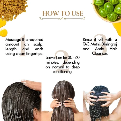 TAC - The Ayurveda Co. Bhringraj Hair Mask for Hair Grawth 200gm- - Picture 5 of 7