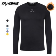 Men Cycling Winter Base Layer  Warmth Thermal Fleece Bicycle Undershirt 0°C