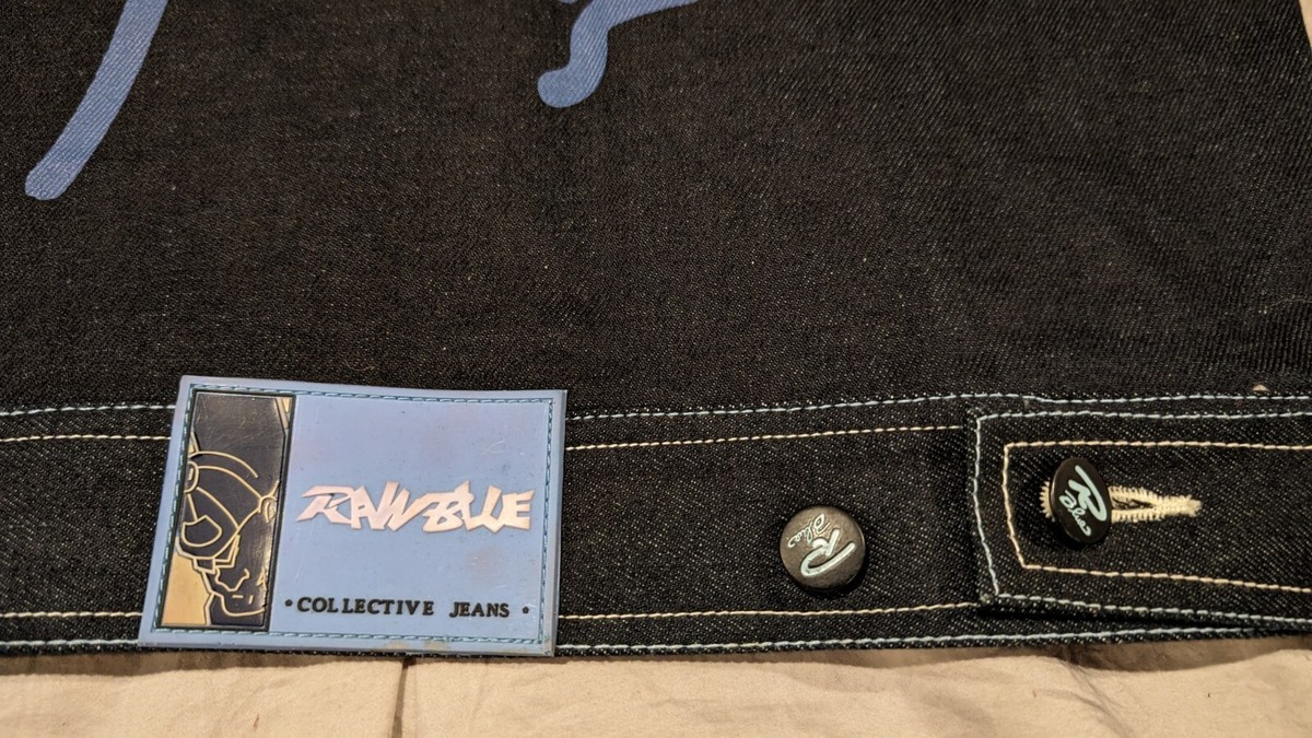 Vintage Y2K Raw Blue 3XL Denim Jacket NWT! Deadstock Urban Hip Hop 