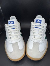 Size 4Y - Adidas Samba OG White Collegiate Green Gum, IE1331, Clean, No Box