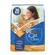 Purina Cat Chow Complete High Protein Dry Cat Food Real Chicken 20 lb Bag Adult