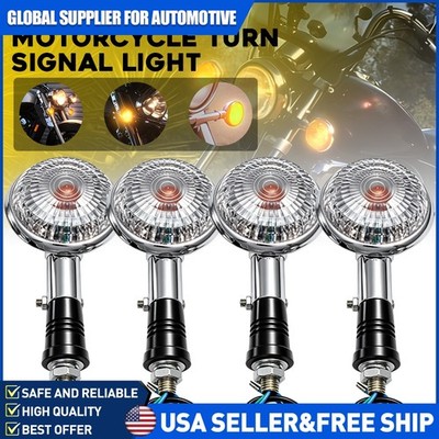 4PCS Clear Lens Turn Signal Light For Yamaha Road Star 1600 /1700 /XV1600/XV1700