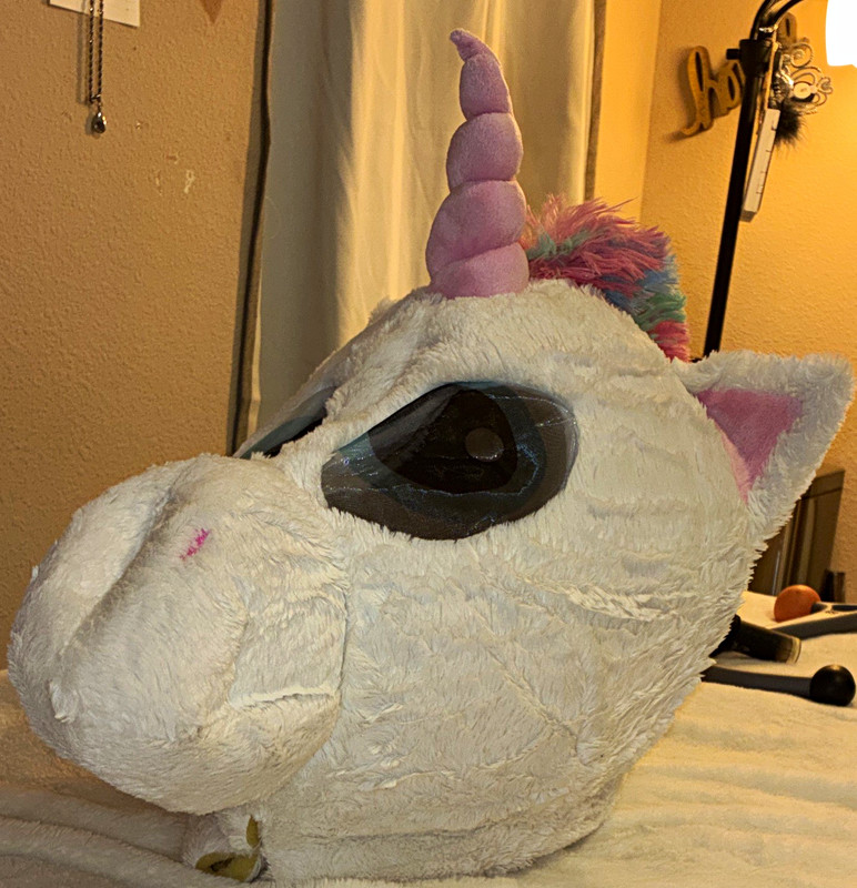 Dan Dee Big Greeter Heads Plush Unicorn Mask Maskimals Costume Cosplay Adult