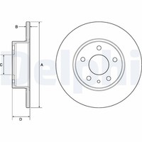 2X Delphi Bremsscheibe BG2386 FüR Alfa Lancia Fiat Linea 156 Croma 164 VAN Delta