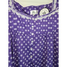 NEW Aria sz XL 16 18 Purple  White Flowers Sleeveless Nightgown Pockets