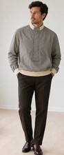 VTG Christian Dior Monsieur Sport Gray Cotton Pullover Anorak Jacket 80s Men M