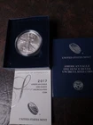 2017-W $1 Burnished American Silver Eagle in Box w/COA