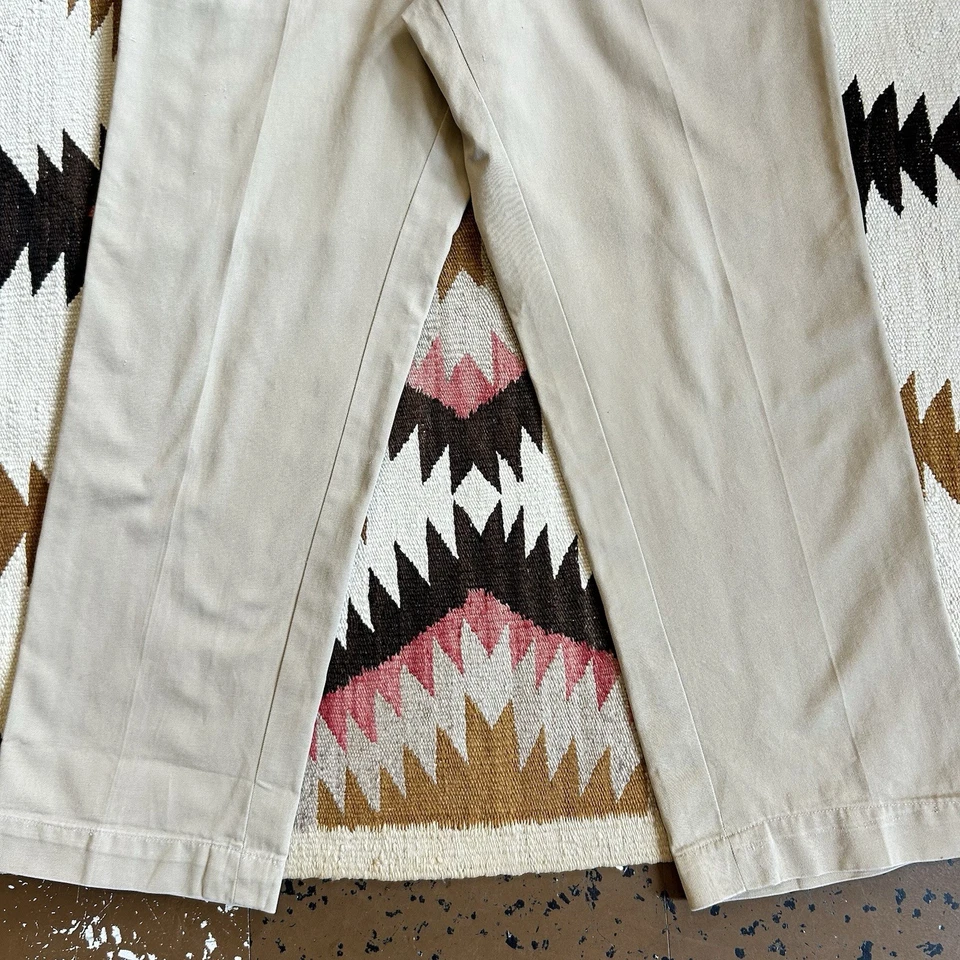 Vintage 1956 US Army Cotton Twill Button Fly Khaki Trousers Pants Sz 32 - Image 3 of 4