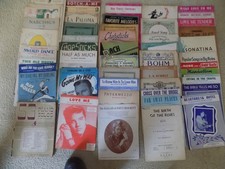Huge Lot of 50 Piano Sheet Music from the 1940s and 1950s