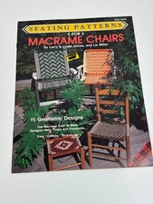 Plaid 8452 Macrame Chairs Seating Patterns Book 15 Geometric Designs 1990