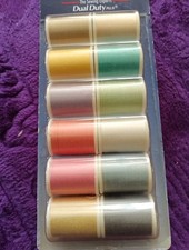 Vintage Mercerized Cotton Thread Sewing Assorted Colors 12 Spools Total NEW