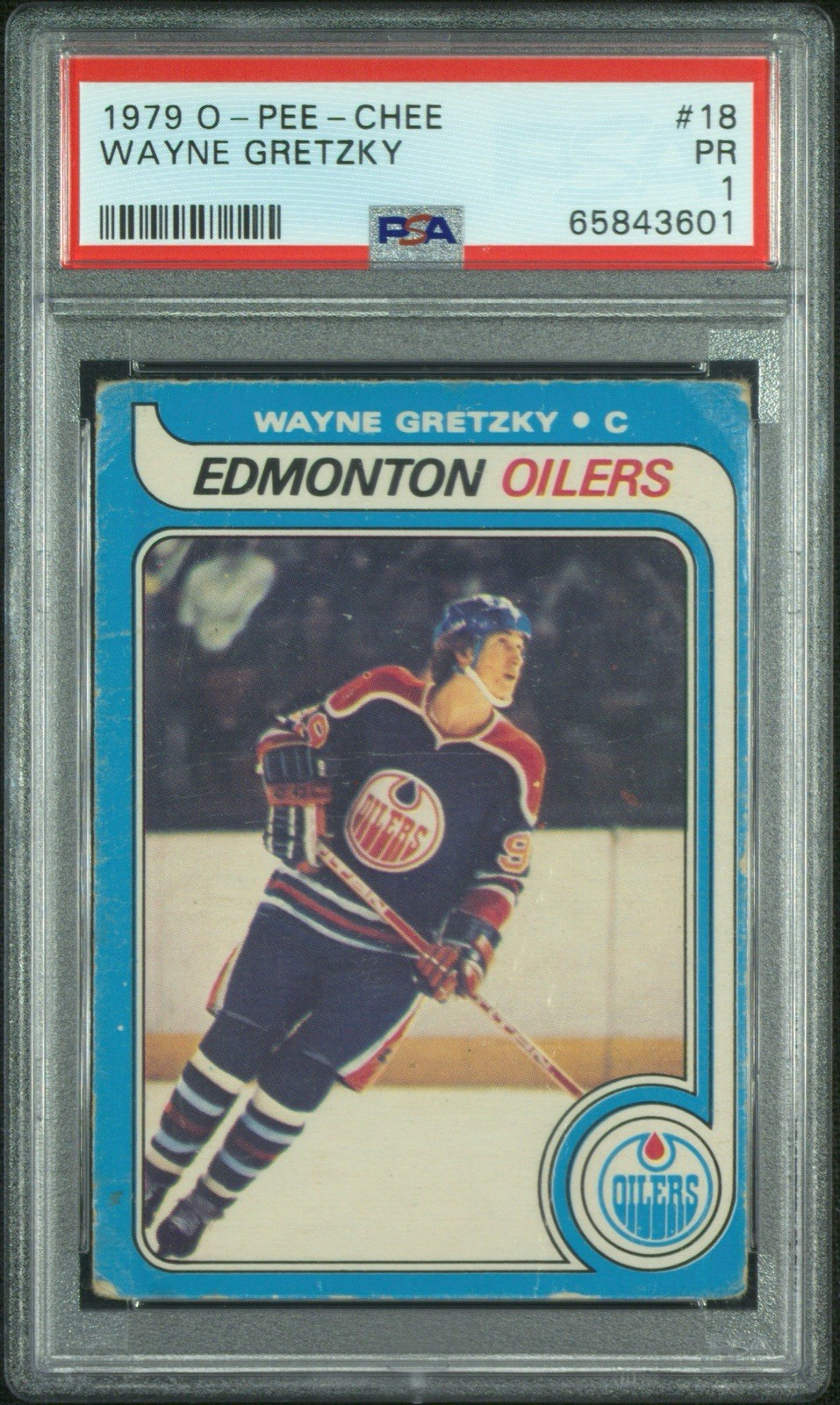 1979 O-PEE-CHEE #18 WAYNE GRETZKY RC ROOKIE PSA 1