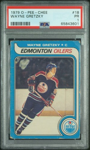 1979 O-PEE-CHEE #18 WAYNE GRETZKY RC ROOKIE PSA 1