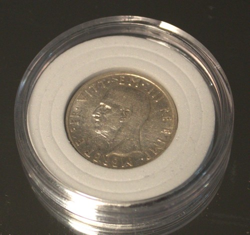 Albania 1939 R -Silver 5 Lek Vittorio Emanuel III UNC - 13D