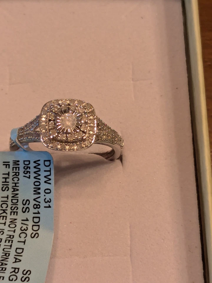 Anillo Effy de plata de ley con diamantes talla 7 Foto 3 de 4