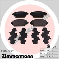 Bremsbelagsatz Scheibenbremse Zimmermann 23094.165.2 FüR Honda Nissan Primera MG