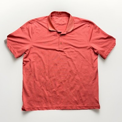 Bobby Jones Polo Shirt Men's XL Short Sleeve Golf Peach Performance X-H2O