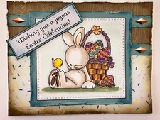 EASTER - Bunny  Easter Basket - handmade card by DEE