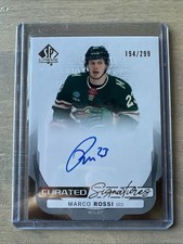 ✅ 2024-25 SP Authentic Curated Signatures Marco Rossi /299 SPC-MR Minnesota Wild