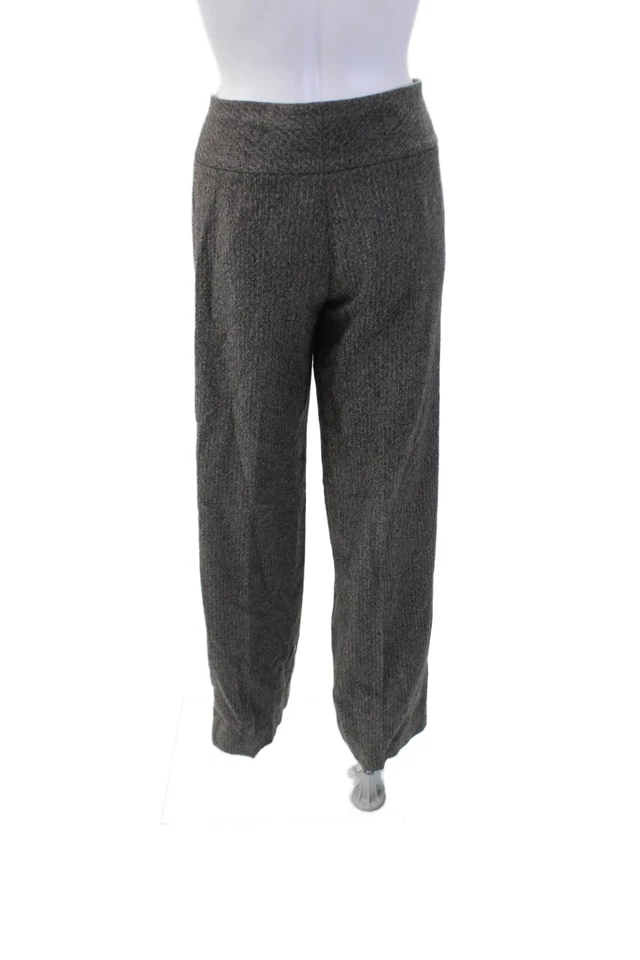 Pantalones rectos Classiques Entier para mujer de lana con cremallera tiro medio gris talla 6 Foto 3 de 4
