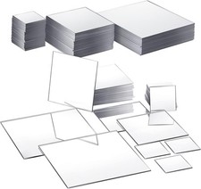 Mini Square Mirror Tiles - 50 Pack for Crafts and Home Decoration