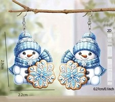 Festive Snowman- Dangle Earrings-Festive-Holiday Gift