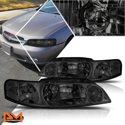 For 00-01 Altima L30 Headlight/Lamp Replacement Smoked Housing Clear Side Corner