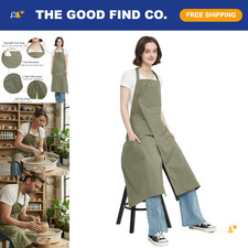 Split Leg Pottery Apron for Women  Men, Clay Studio Apron, Durable  Adjustable