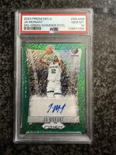 2023-24 PANINI PRIZM DECA Auto GREEN SHIMMER FOTL JA MORANT #/25 PSA 10 Gem