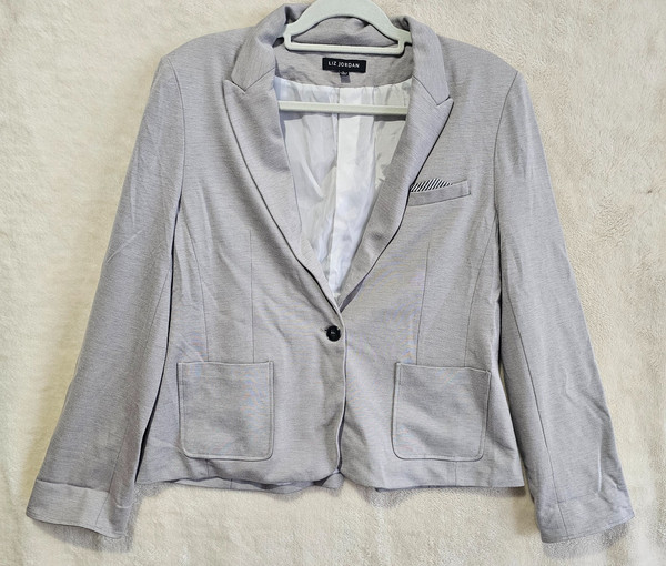 Liz Jordan Grey jacket with Shoulder Padded Size L