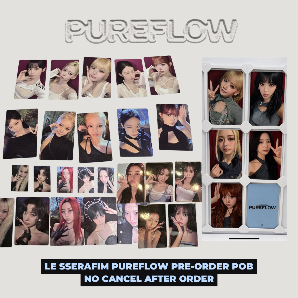 LE SSERAFIM PRE-ORDER PUREFLOW PHOTOCARD MAKESTAR WEVERSE YES24