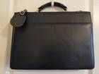 UNISEX HIGH QUALITY BLUE LEATHER JAFFERJEES BOWERY DOCUMENT BRIEFCASE W/ DUSTBAG — photo 2